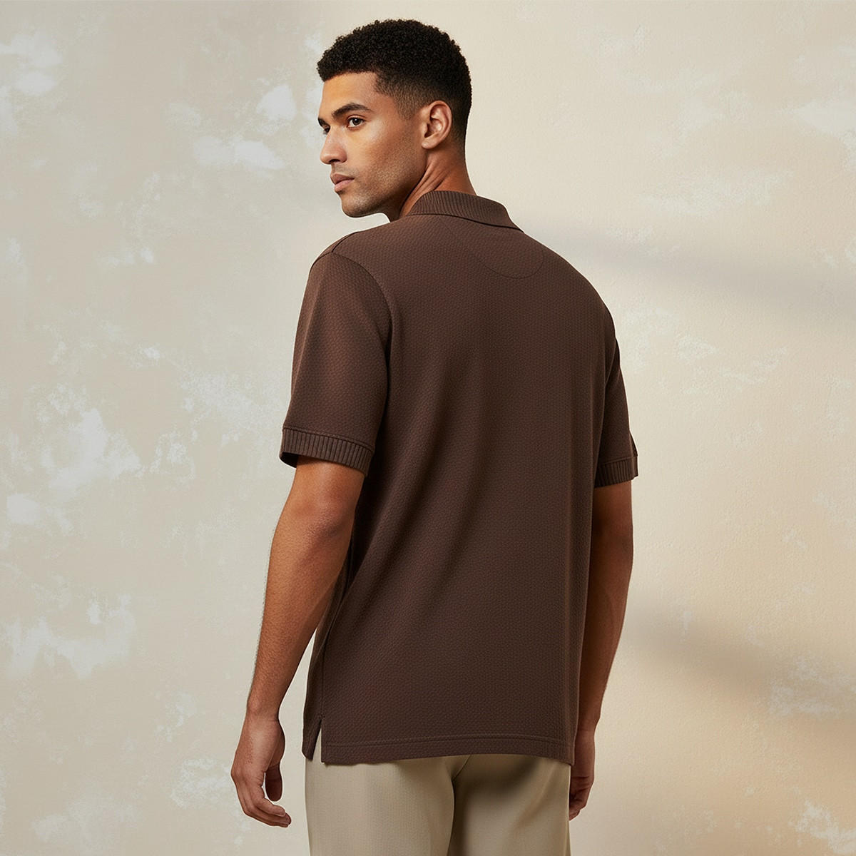 تيشيرت بولو رجالي بارز الملمس بأكمام قصيرة-men-clothing-tshirtsandpolos-polos-image-4