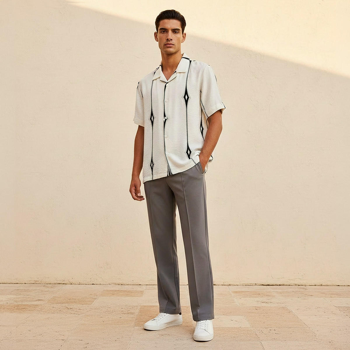 Splash Smart Regular Fit Collared Printed Short Sleeves Resort Shirt-men-clothing-shirts-image-3