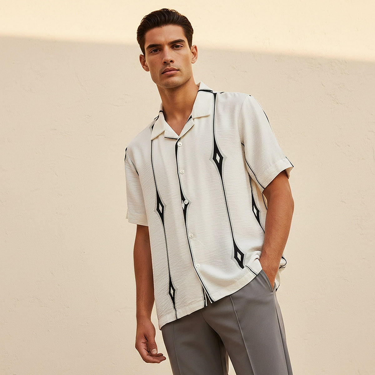 Splash Smart Regular Fit Collared Printed Short Sleeves Resort Shirt-men-clothing-shirts-image-5