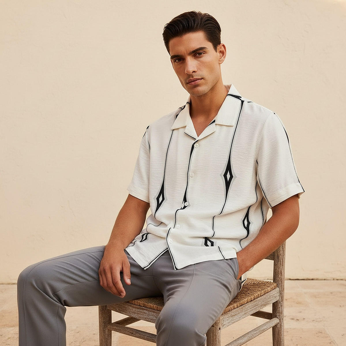 Splash Smart Regular Fit Collared Printed Short Sleeves Resort Shirt-men-clothing-shirts-image-6