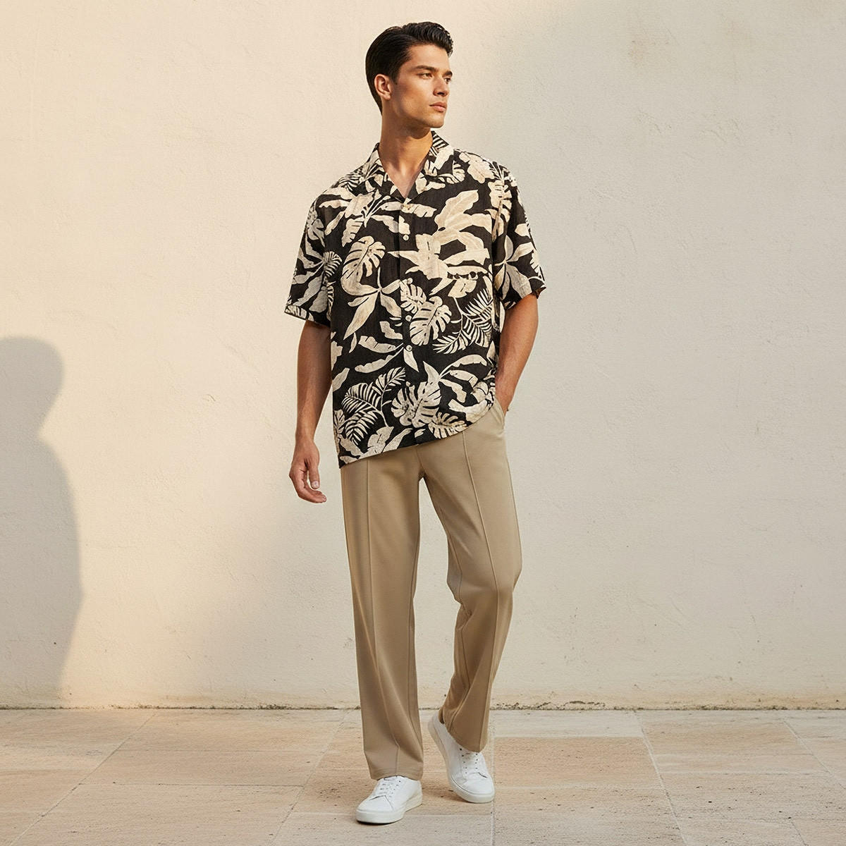 Splash Smart Regular Fit Collared Printed Short Sleeves Resort Shirt-men-clothing-shirts-image-3