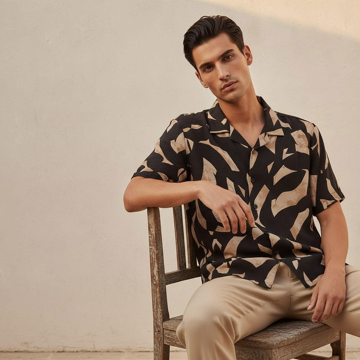 Splash Smart Regular Fit Collared Printed Short Sleeves Resort Shirt-men-clothing-shirts-image-6