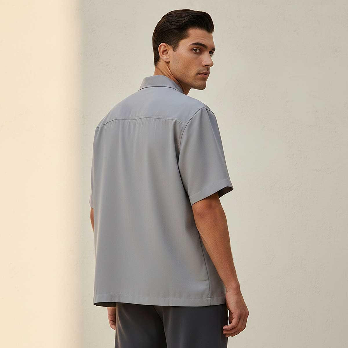 Splash Smart Regular Fit Collared Short Sleeves Shirt-men-clothing-shirts-image-4
