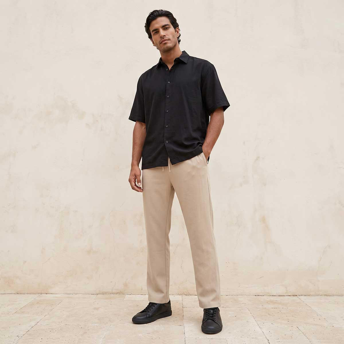 Splash Smart Regular Fit Collared Short Sleeves Shirt-men-clothing-shirts-image-3