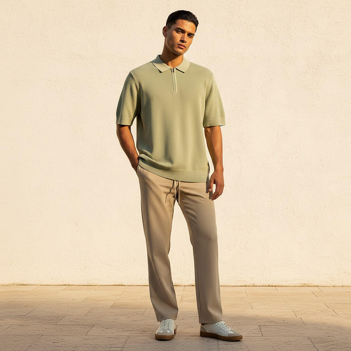 Men Short Sleeves Textured Polo T-shirt-men-clothing-tshirtsandpolos-polos-image-3