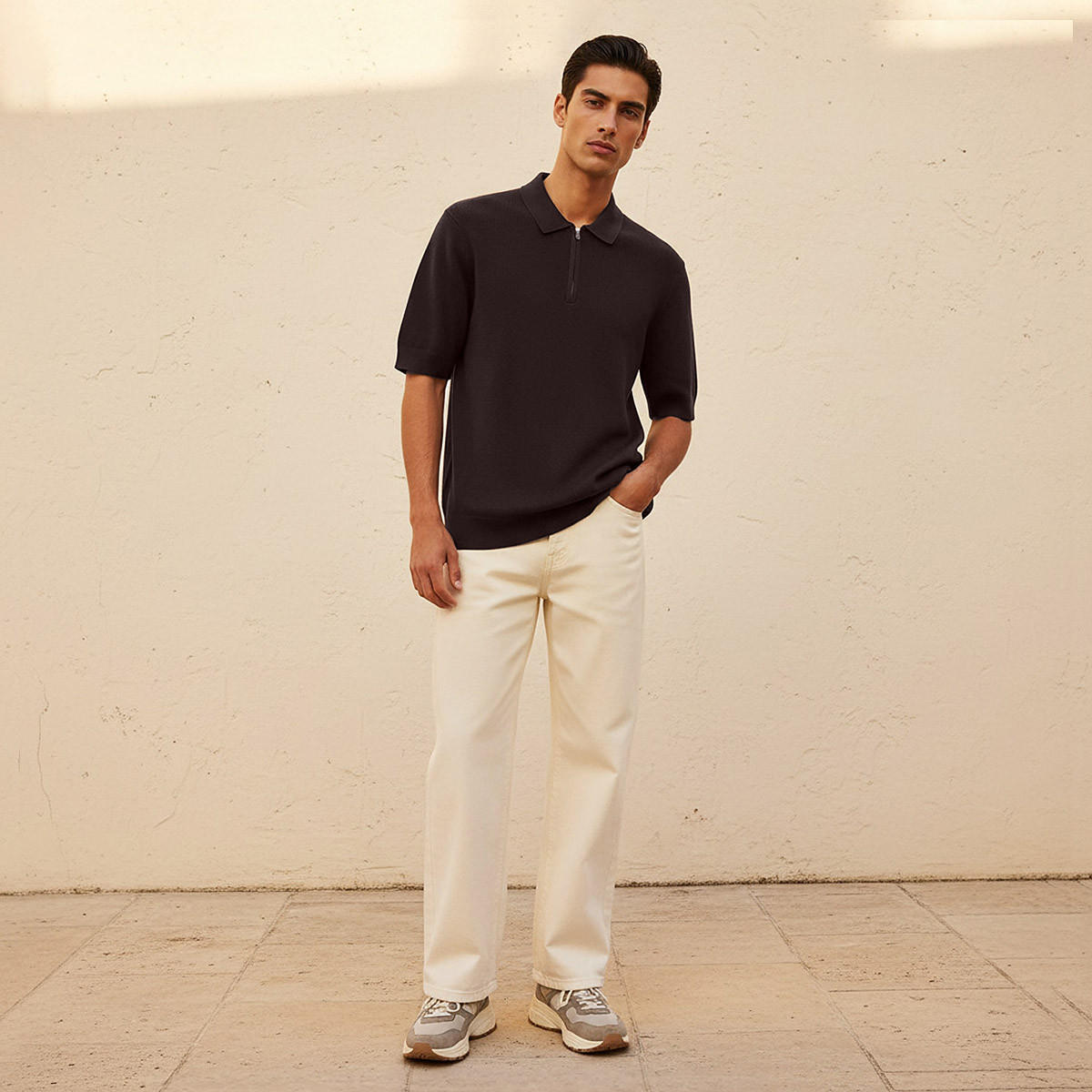 Men Short Sleeves Textured Polo T-shirt-men-clothing-tshirtsandpolos-polos-image-3