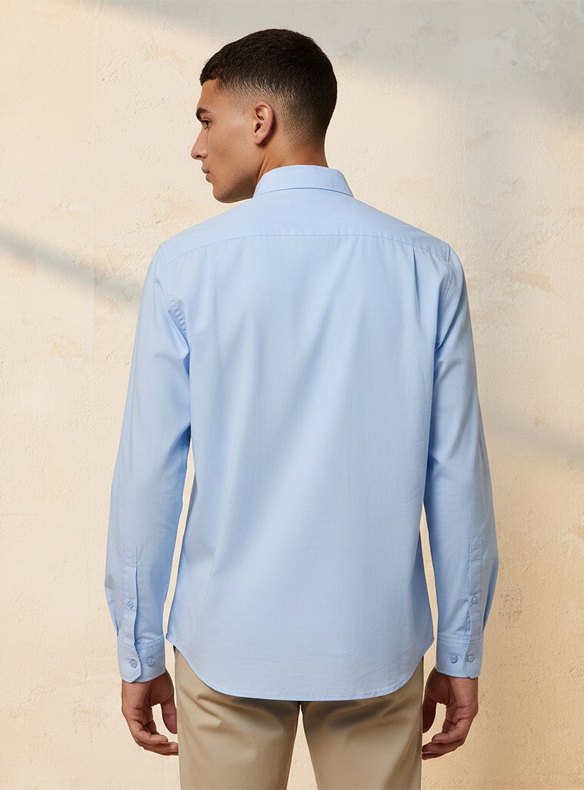 Splash Smart Regular Fit Collared Long Sleeves Shirt-men-clothing-shirts-image-4