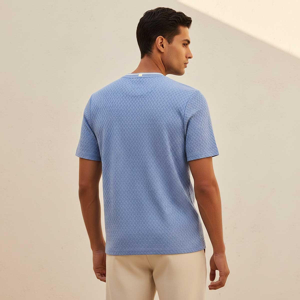 Splash Smart Regular Fit Crew Neck Short Sleeves Jacquard T-shirt-men-clothing-tshirtsandpolos-tshirts-image-4