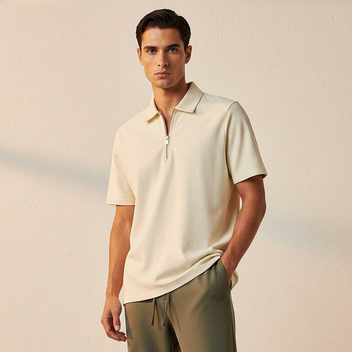 Splash Smart Short Sleeves Textured Polo T-shirt-men-clothing-tshirtsandpolos-polos-image-1