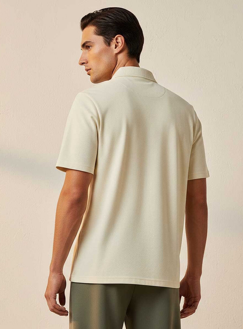 Splash Smart Short Sleeves Textured Polo T-shirt-men-clothing-tshirtsandpolos-polos-image-4