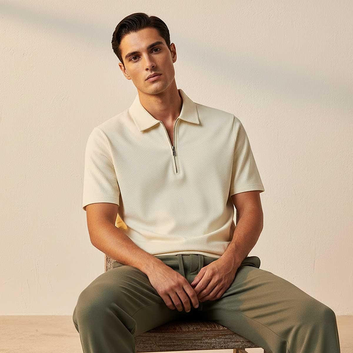 Splash Smart Short Sleeves Textured Polo T-shirt-men-clothing-tshirtsandpolos-polos-image-5