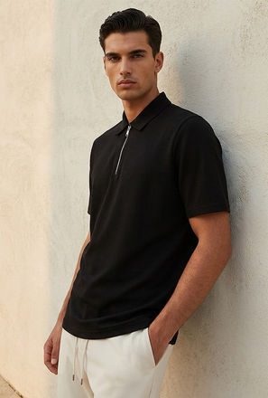 Splash Smart Short Sleeves Textured Polo T-shirt-men-clothing-tshirtsandpolos-image-1