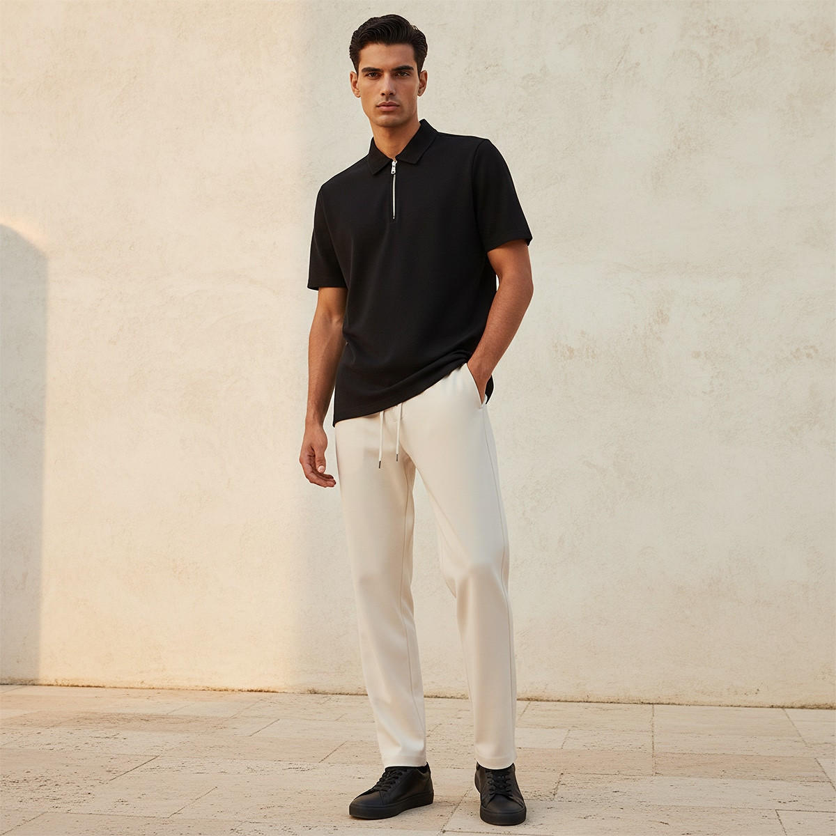 Splash Smart Short Sleeves Textured Polo T-shirt-men-clothing-tshirtsandpolos-polos-image-3