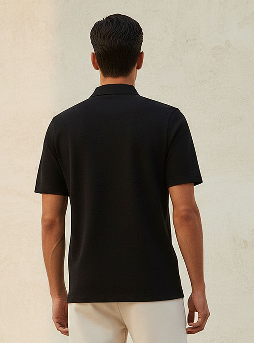 Splash Smart Short Sleeves Textured Polo T-shirt-men-clothing-tshirtsandpolos-polos-image-4