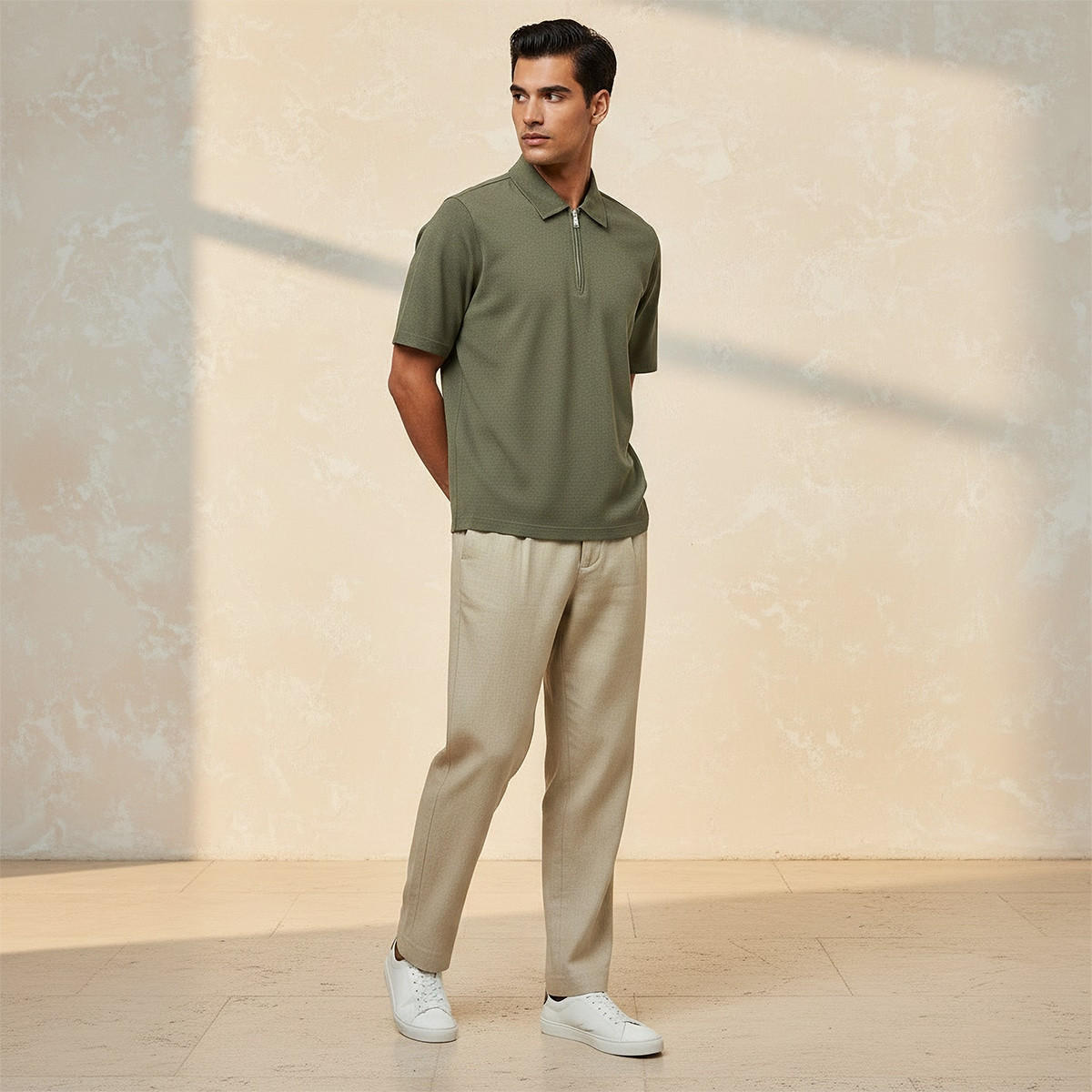 Splash Smart Short Sleeves Textured Polo T-shirt-men-clothing-tshirtsandpolos-polos-image-3