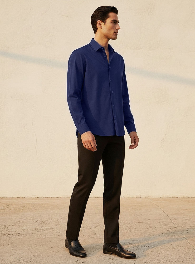 Splash Smart Regular Fit Collared Long Sleeves Shirt-men-clothing-shirts-image-3