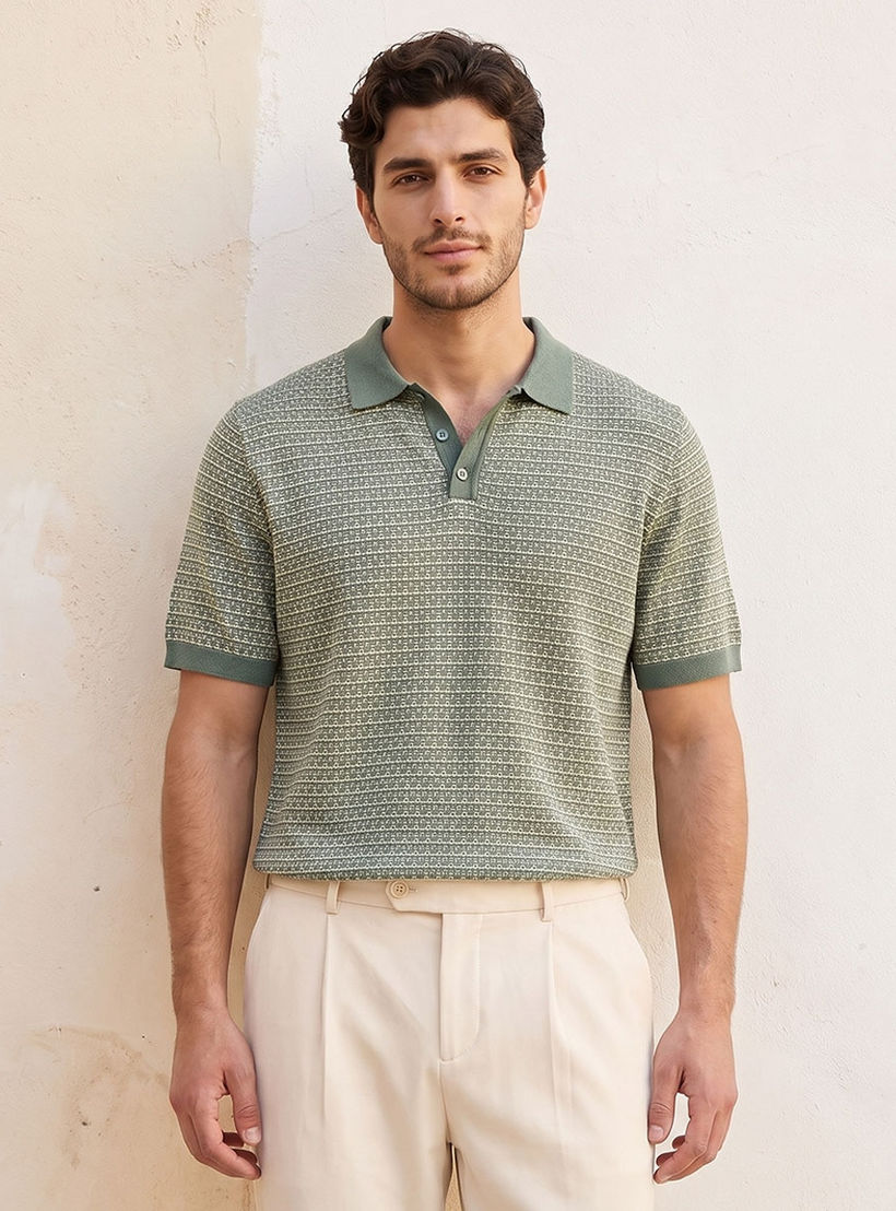 تيشيرت بولو مخطط بأكمام قصيرة من سبلاش سمارت-men-clothing-tshirtsandpolos-polos-image-5