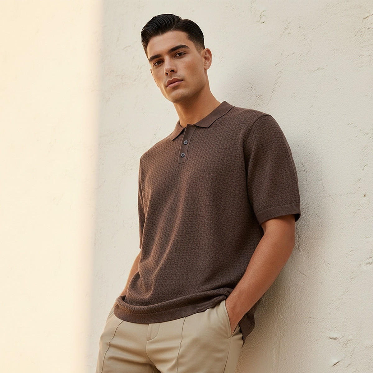 Splash Smart Short Sleeves Jacquard Polo T-shirt-men-clothing-tshirtsandpolos-polos-image-1