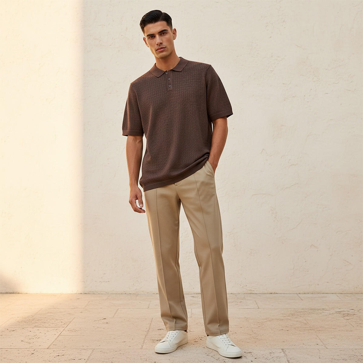Splash Smart Short Sleeves Jacquard Polo T-shirt-men-clothing-tshirtsandpolos-polos-image-3