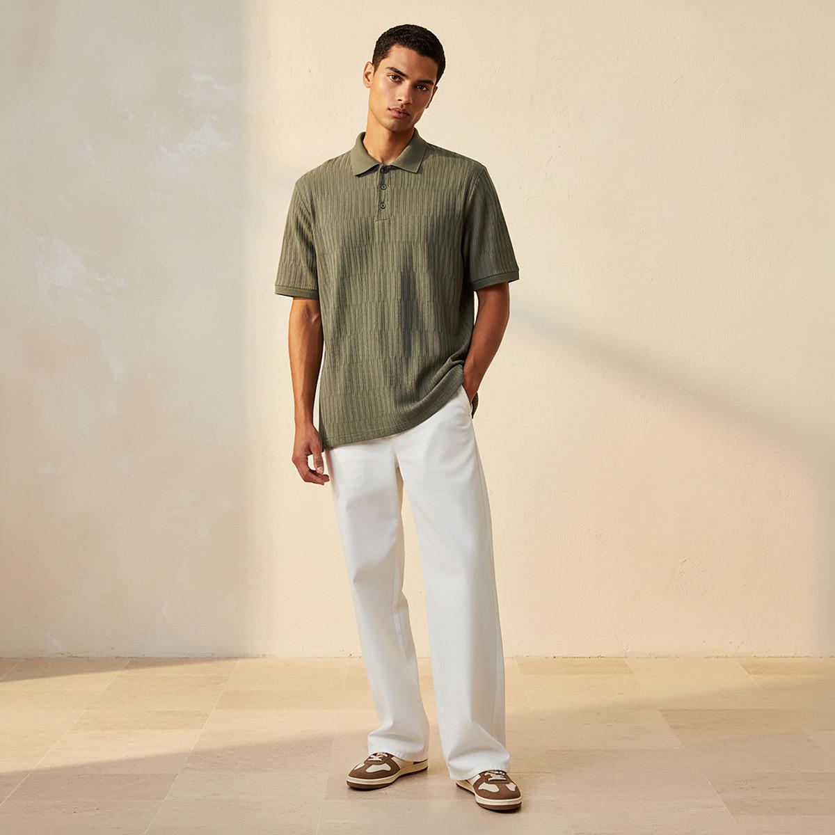 Men Short Sleeves Jacquard Polo T-shirt-men-clothing-tshirtsandpolos-polos-image-3