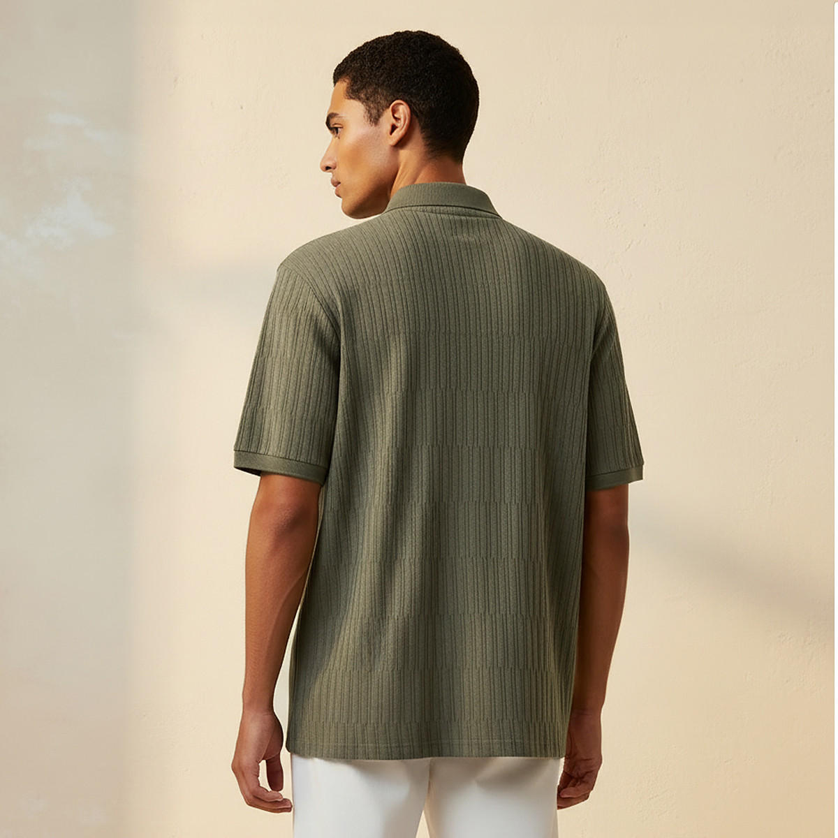 Men Short Sleeves Jacquard Polo T-shirt-men-clothing-tshirtsandpolos-polos-image-4