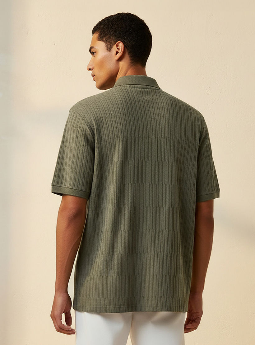 Men Short Sleeves Jacquard Polo T-shirt-men-clothing-tshirtsandpolos-polos-image-4