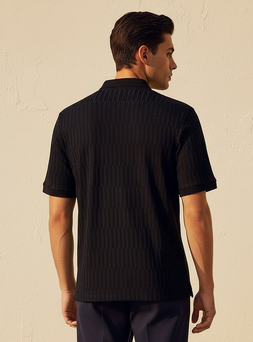 Men Short Sleeves Jacquard Polo T-shirt-men-clothing-tshirtsandpolos-polos-image-4