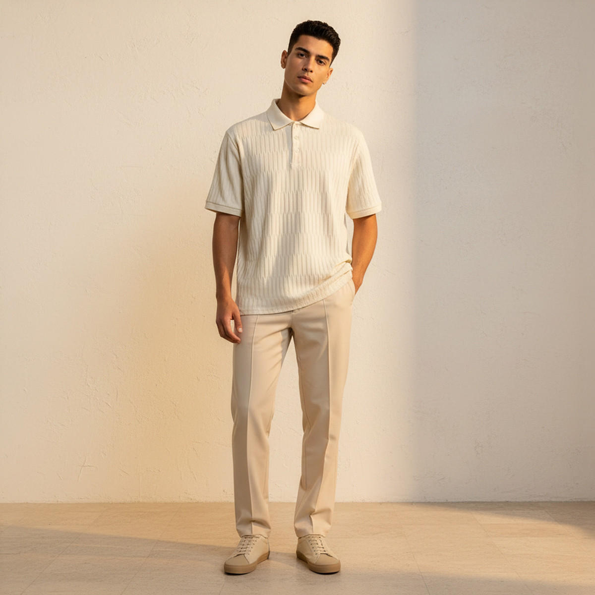 Men Short Sleeves Jacquard Polo T-shirt-men-clothing-tshirtsandpolos-polos-image-3
