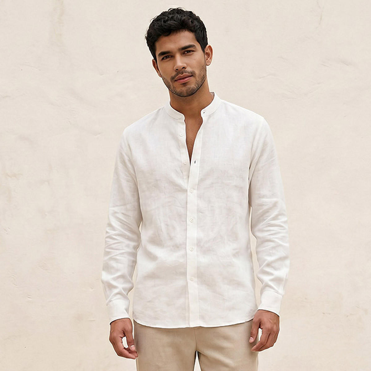 قميص مزيج كتان بقصة عادية من سبلاش سمارت-men-clothing-shirts-image-1