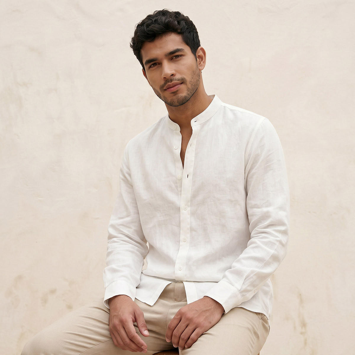 قميص مزيج كتان بقصة عادية من سبلاش سمارت-men-clothing-shirts-image-5