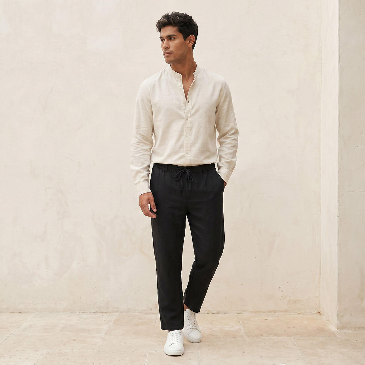 قميص مزيج كتان بقصة عادية من سبلاش سمارت-men-clothing-shirts-image-3