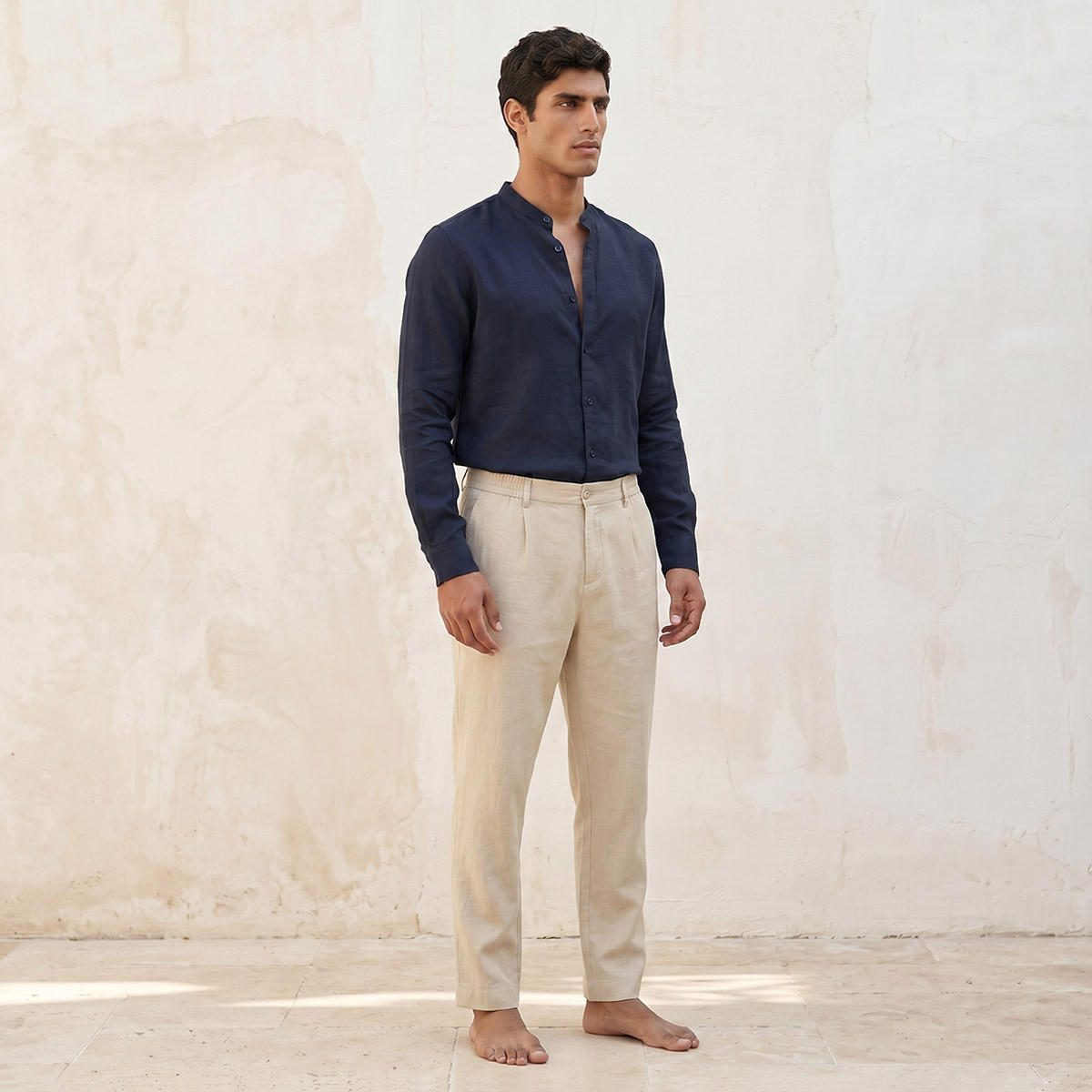 قميص مزيج كتان بقصة عادية من سبلاش سمارت-men-clothing-shirts-image-3