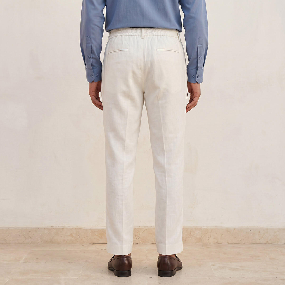 Splash Smart Regular Fit Linen Blend Trousers-men-clothing-trousersandchinos-trousers-image-4