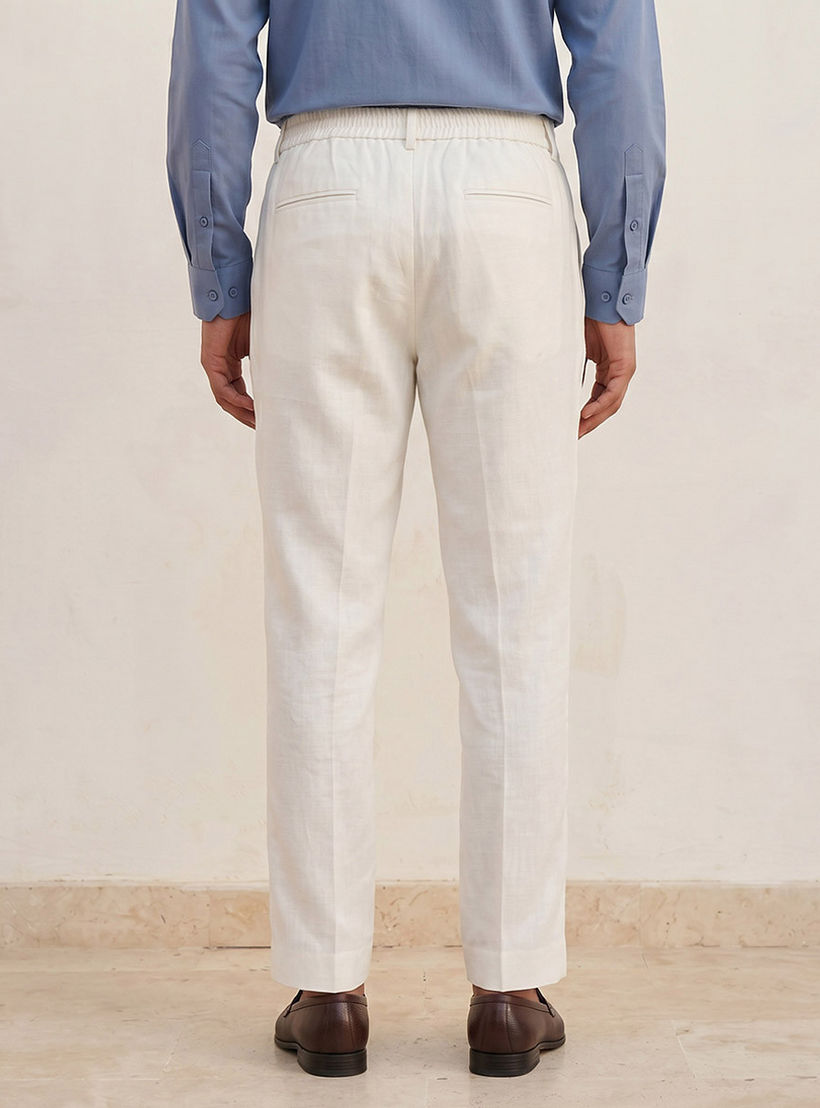 Splash Smart Regular Fit Linen Blend Trousers-men-clothing-trousersandchinos-trousers-image-4