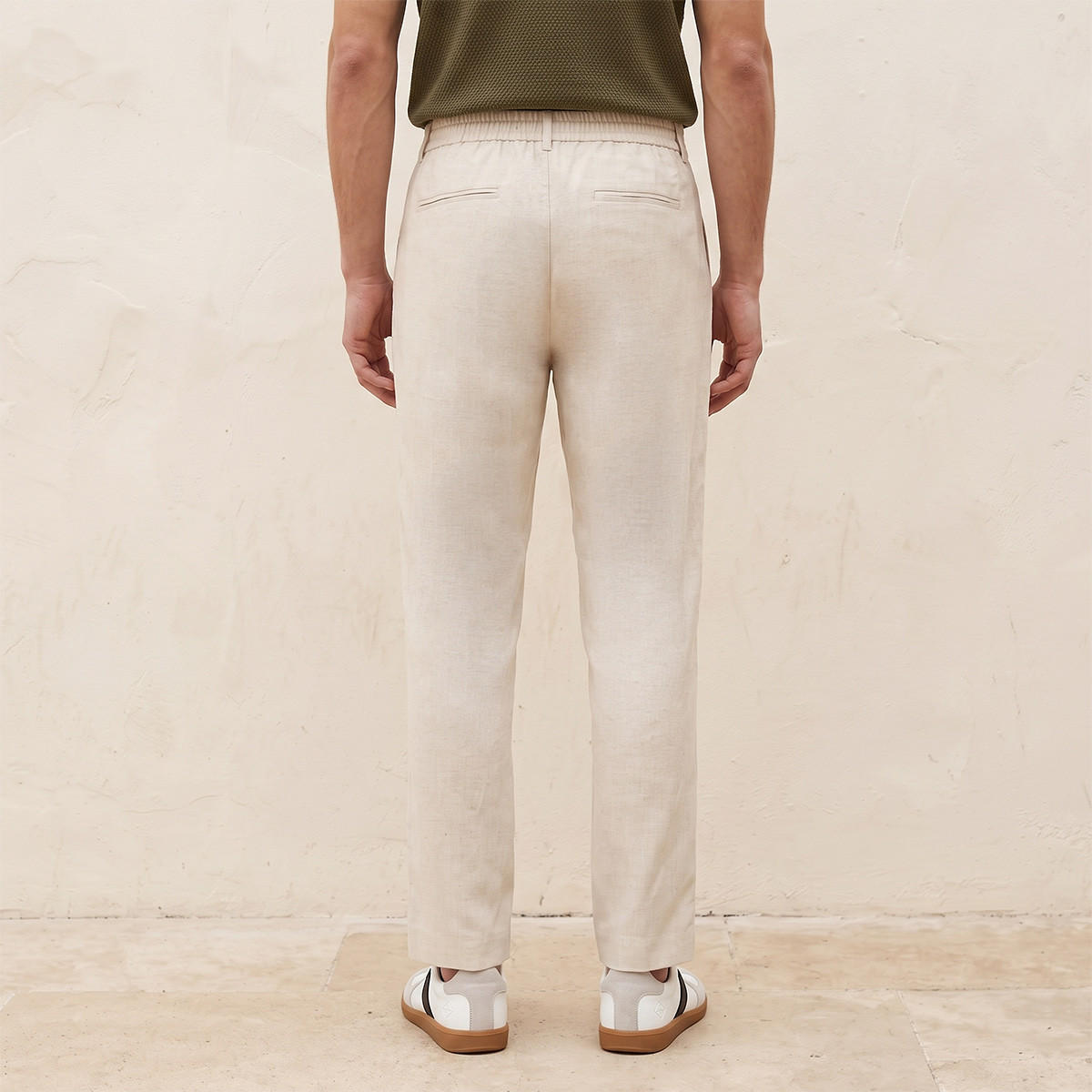 Splash Smart Regular Fit Linen Blend Trousers-men-clothing-trousersandchinos-trousers-image-4