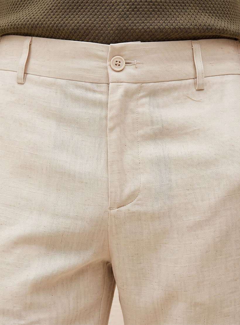 Splash Smart Regular Fit Linen Blend Trousers-men-clothing-trousersandchinos-trousers-image-6