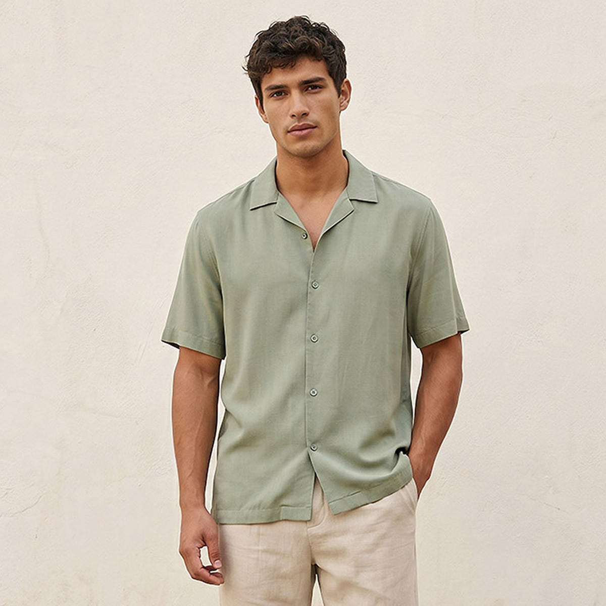 Splash Smart Regular Fit Collared Textured Short Sleeves Shirt-men-clothing-shirts-image-1