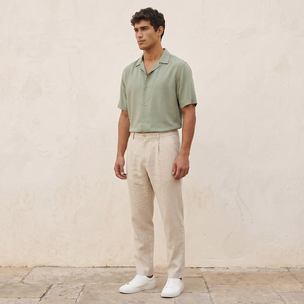 Splash Smart Regular Fit Collared Textured Short Sleeves Shirt-men-clothing-shirts-image-3