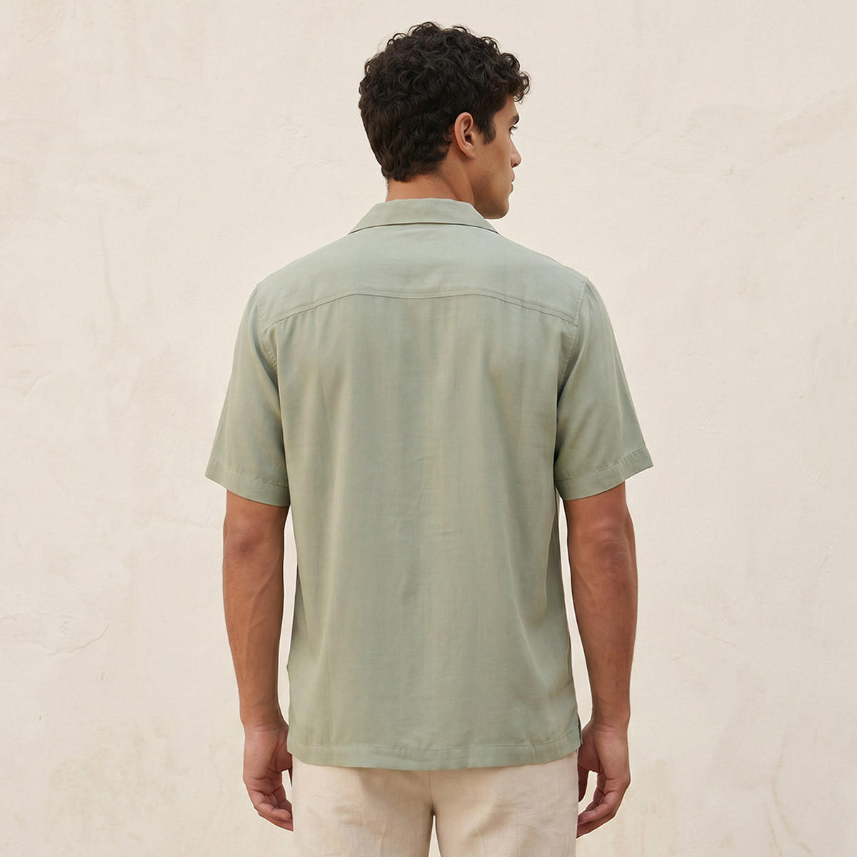 Splash Smart Regular Fit Collared Textured Short Sleeves Shirt-men-clothing-shirts-image-4