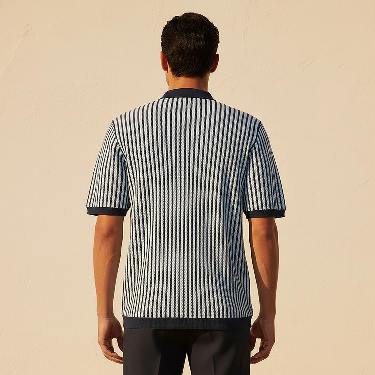 تيشيرت بولو مخطط بأكمام قصيرة للرجال-men-clothing-tshirtsandpolos-polos-image-4