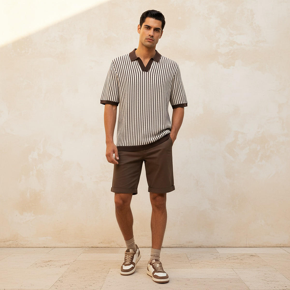 تيشيرت بولو مخطط بأكمام قصيرة للرجال-men-clothing-tshirtsandpolos-polos-image-3