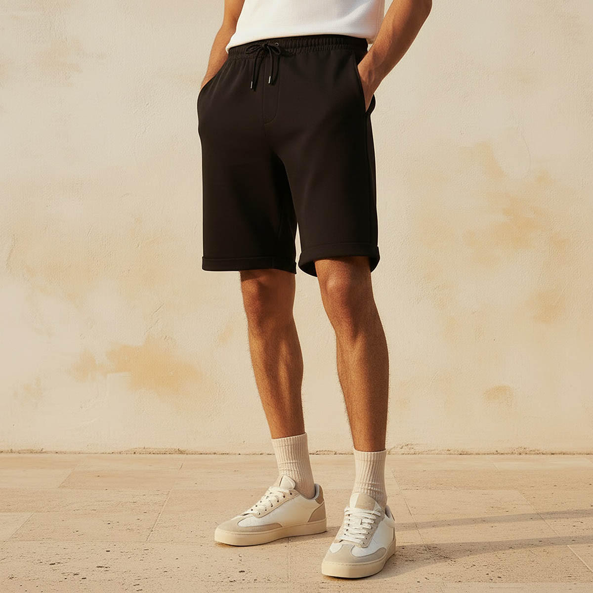 Men Regular Fit Shorts Pique-men-clothing-bottoms-shorts-image-1