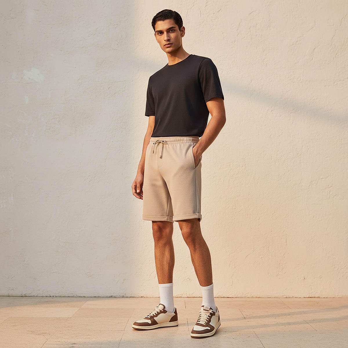 Men Regular Fit Shorts Pique-men-clothing-bottoms-shorts-image-3