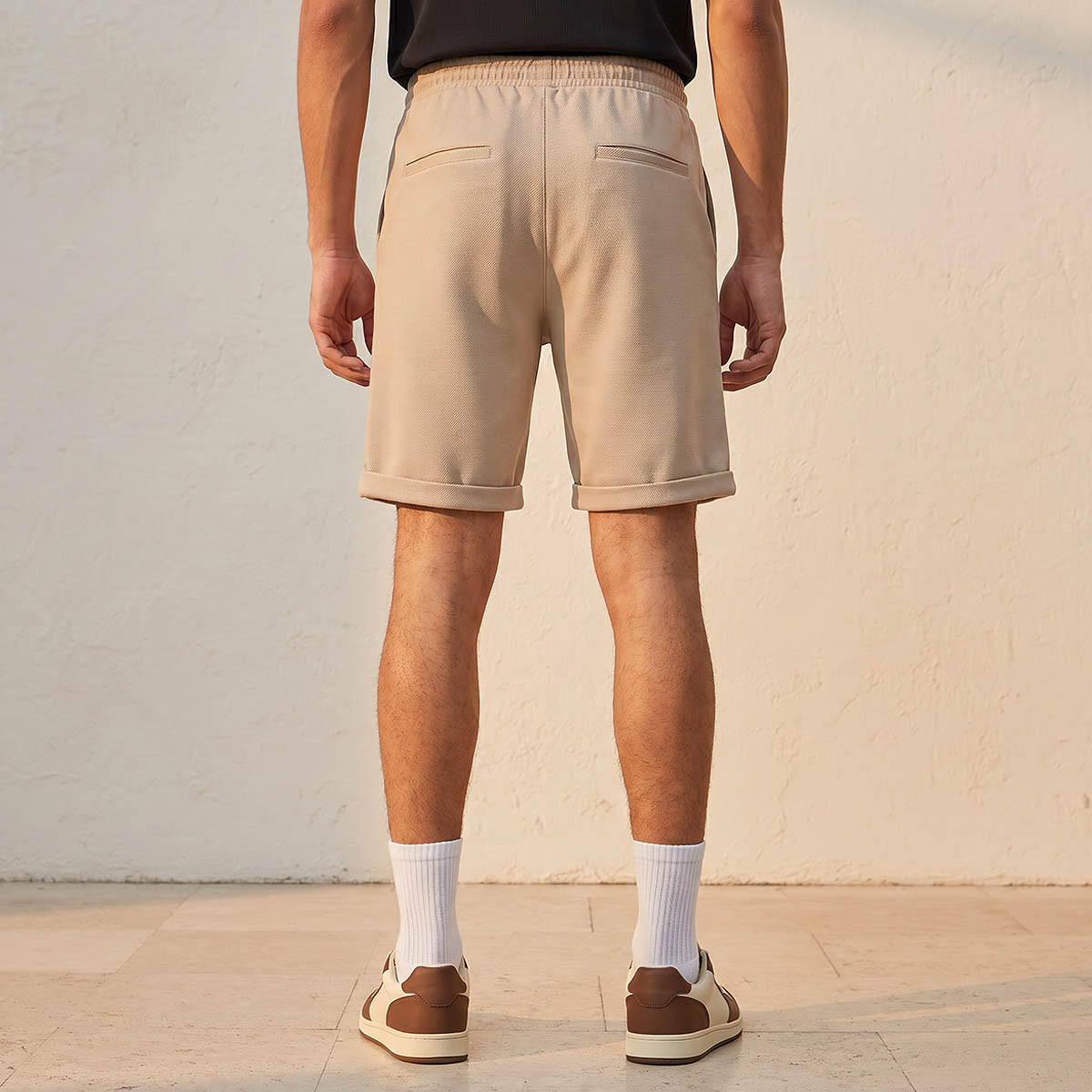 Men Regular Fit Shorts Pique-men-clothing-bottoms-shorts-image-4