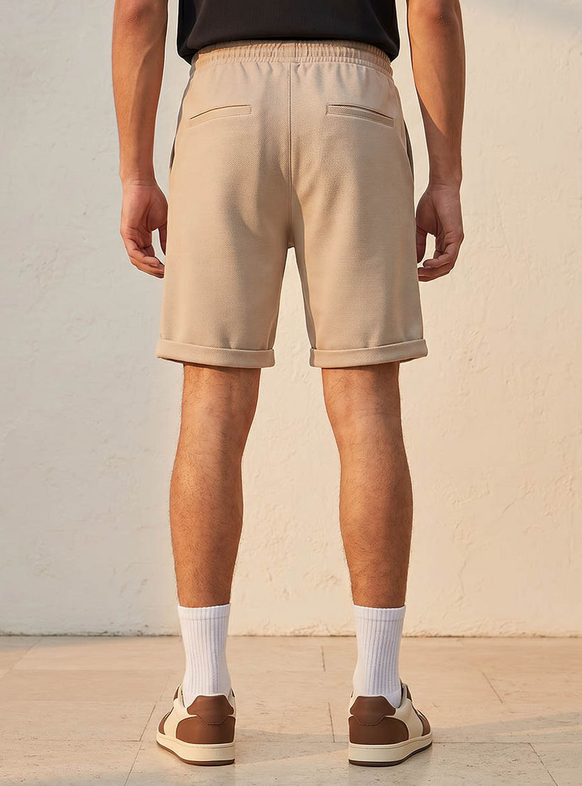 Men Regular Fit Shorts Pique-men-clothing-bottoms-shorts-image-4