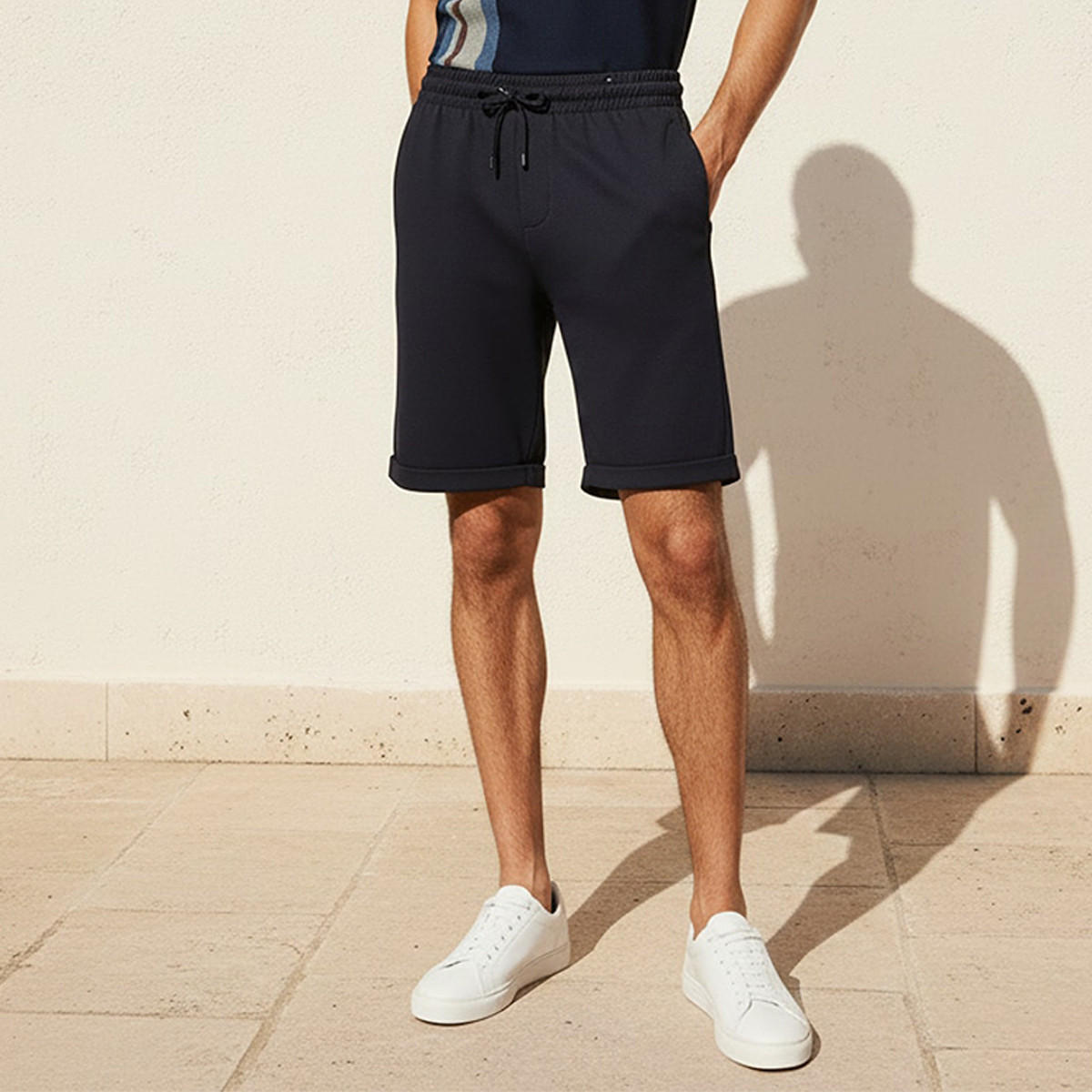 Men Regular Fit Shorts Pique-men-clothing-bottoms-shorts-image-1