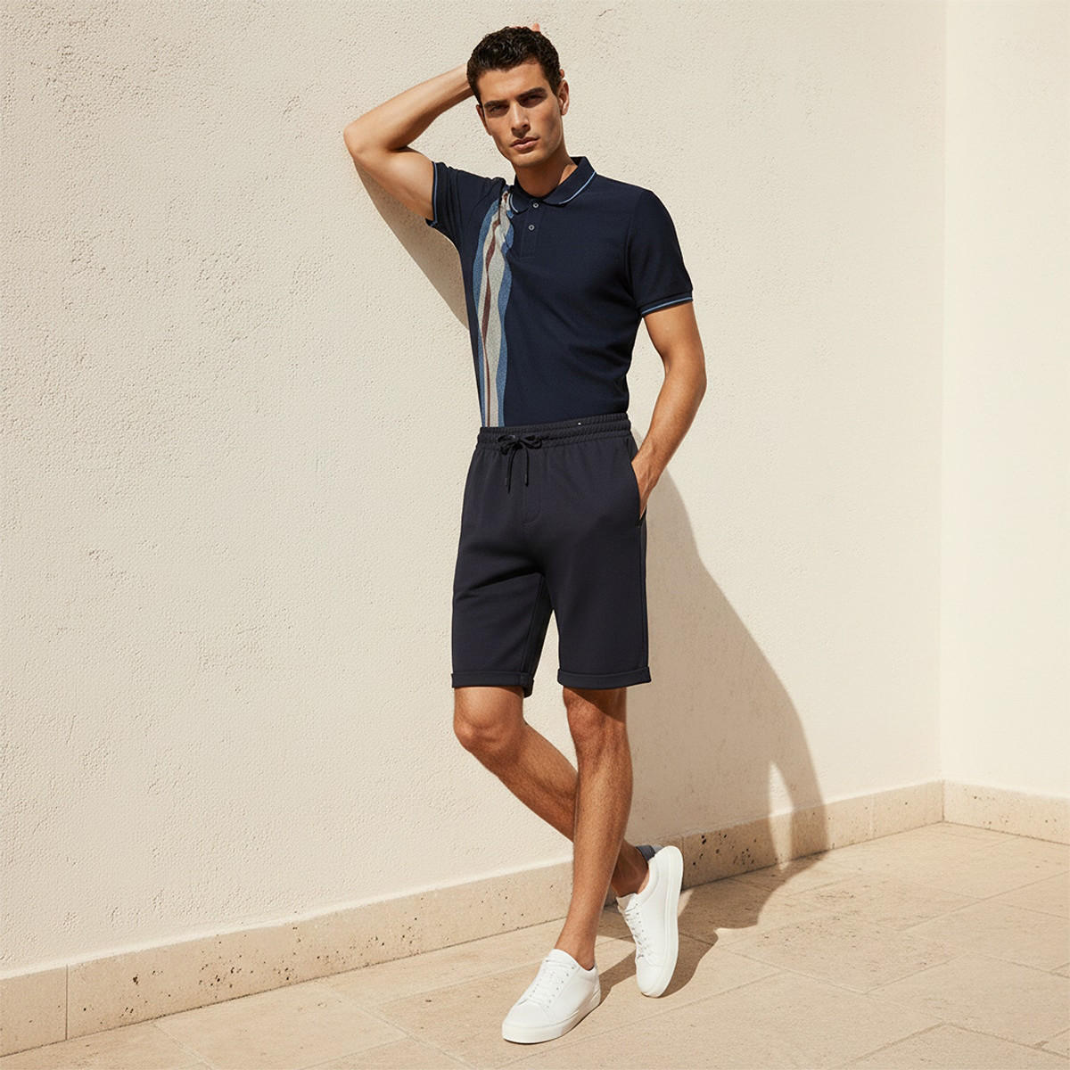 Men Regular Fit Shorts Pique-men-clothing-bottoms-shorts-image-3