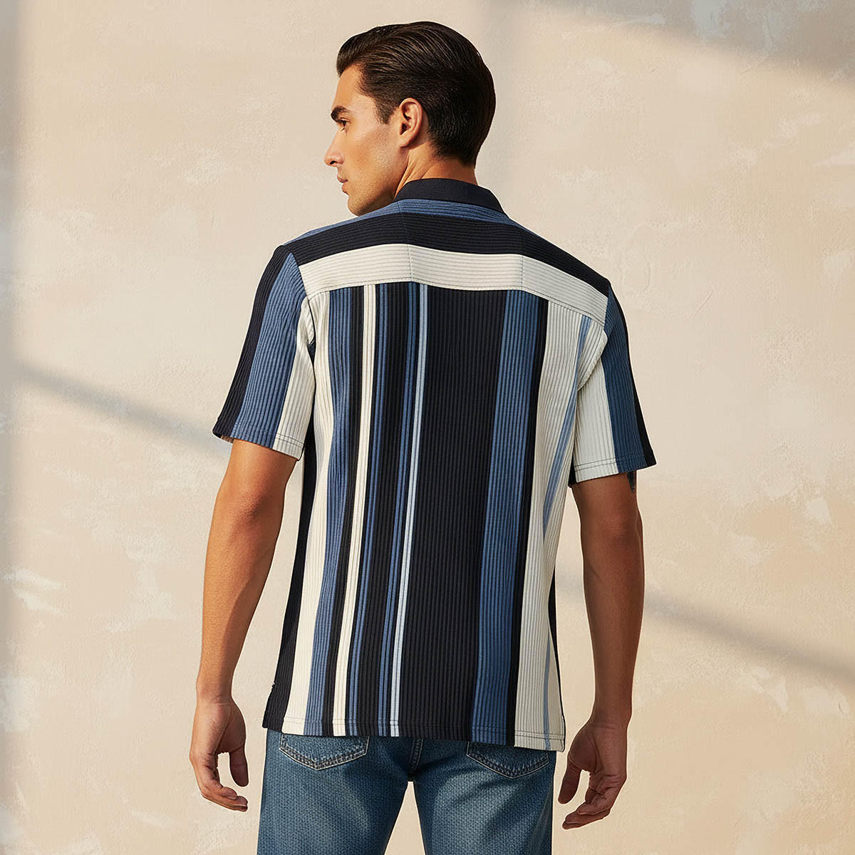 Men Short Sleeves Striped Polo T-shirt-men-clothing-tshirtsandpolos-polos-image-4