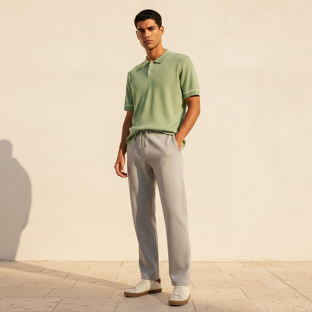 تيشرت بولو بارز الملمس بأكمام قصيرة للرجال-men-clothing-tshirtsandpolos-polos-image-3