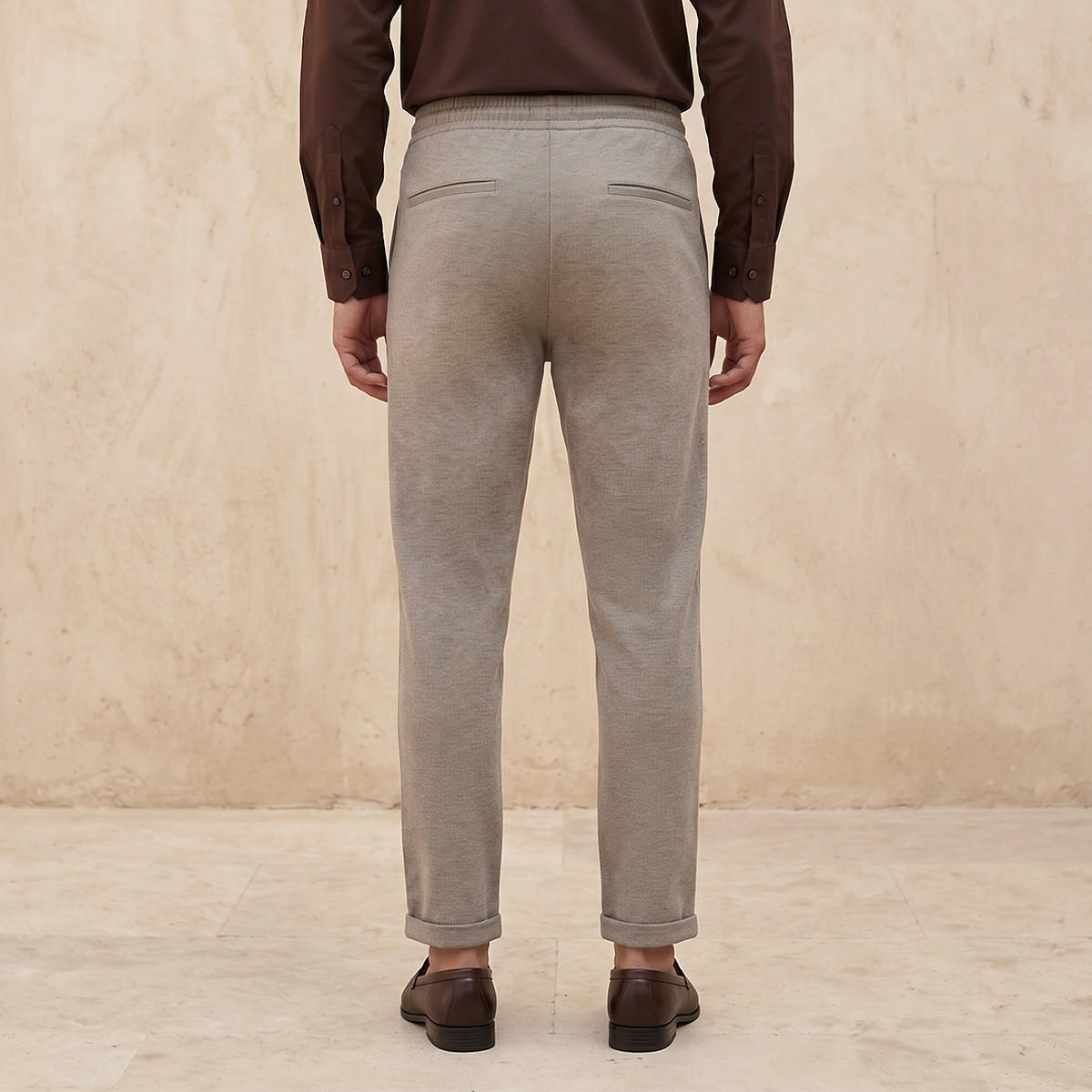 بنطلون بيكيه بقصة عادية من سبلاش سمارت-men-clothing-bottoms-trousersandchinos-trousers-image-4